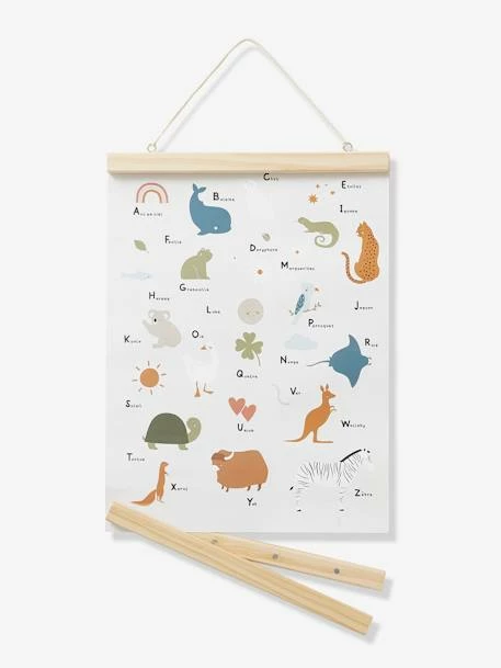 Affiche Abécédaire MINI ZOO Beige - Vertbaudet 4 Affiche Abécédaire MINI ZOO Beige - Vertbaudet – Image 2
