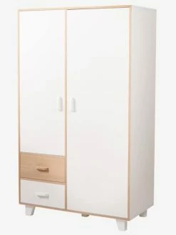 Armoire 2 Portes + 2 Tiroirs LIGNE HOPLA Blanc - Vertbaudet