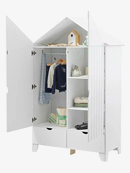 Armoire 2 Portes Holidays XL Blanc - Vertbaudet 4 Armoire 2 Portes Holidays XL Blanc - Vertbaudet – Image 2