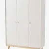 Armoire 3 Portes LIGNE CONFETTI Blanc/bois - Vertbaudet