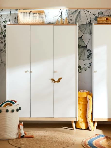 Armoire 3 Portes LIGNE CONFETTI Blanc/bois - Vertbaudet 8 Armoire 3 Portes LIGNE CONFETTI Blanc/bois - Vertbaudet – Image 6