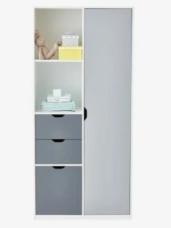 Armoire LIGNE PASSE-PASSE Blanc/gris - Vertbaudet -Philips Shop armoire ligne passe passe 2