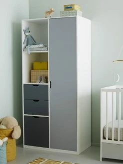 Armoire LIGNE PASSE-PASSE Blanc/gris - Vertbaudet -Philips Shop armoire ligne passe passe 5