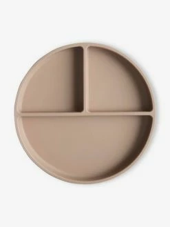 Assiette Compartimentée MUSHIE En Silicone Beige - Mushie