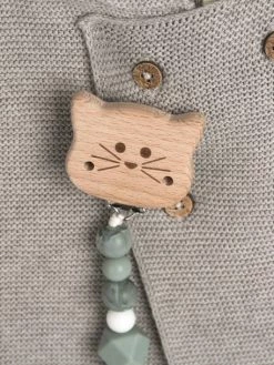 Attache-sucette LÄSSIG Little Chums Gris/chat - Lassig -Philips Shop attache sucette lassig little chums 3