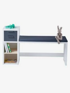 Banc De Lecture + Rangement LIGNE REGLISSE Blanc/gris Foncé - Vertbaudet -Philips Shop banc de lecture rangement ligne reglisse 3