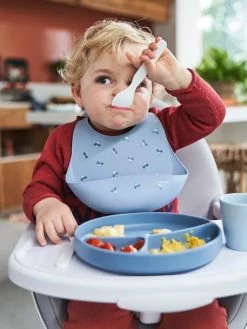 Bavoir Avec Récupérateur En Silicone Blanc Terrazzo - Vertbaudet -Philips Shop bavoir avec recuperateur en silicone 5