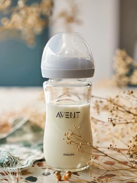 Biberon Verre 240 Ml Philips AVENT Natural Sans BPA Transparent - Philips Avent 3 Biberon Verre 240 Ml Philips AVENT Natural Sans BPA Transparent - Philips Avent