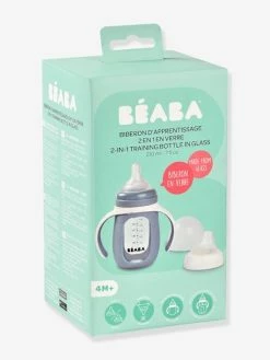Biberon/tasse D'apprentissage 2 En 1 BEABA En Verre (210 Ml) Rose - Beaba -Philips Shop biberontasse dapprentissage 2 en 1 beaba en verre 210 ml 5
