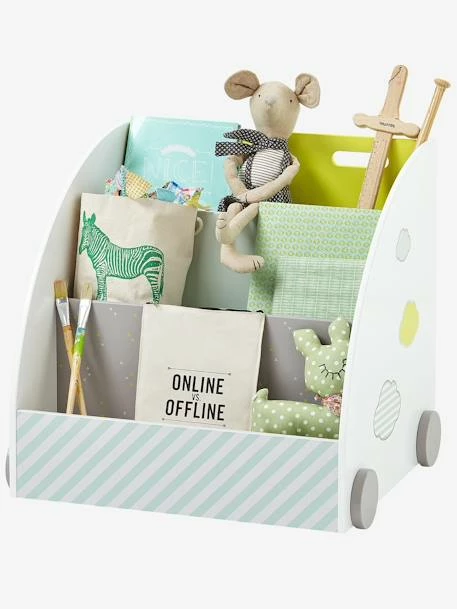 Bibliothèque à Roulettes Pic-nic Blanc - Vertbaudet 3 Bibliothèque à Roulettes Pic-nic Blanc - Vertbaudet