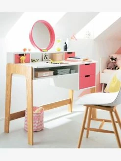 Bureau-coiffeuse Enfant COLORS BLOCS Blanc/rose/bois - Vertbaudet -Philips Shop bureau coiffeuse enfant colors blocs 4