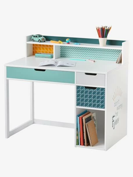 Bureau Enfant LIGNE FUNNY Bleu - Vertbaudet 4 Bureau Enfant LIGNE FUNNY Bleu - Vertbaudet – Image 2