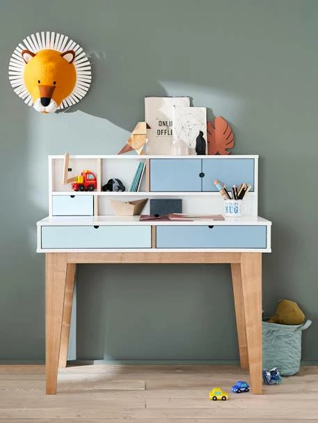 Bureau Enfant LIGNE OSLO Blanc/bleu/bois - Vertbaudet 7 Bureau Enfant LIGNE OSLO Blanc/bleu/bois - Vertbaudet – Image 5