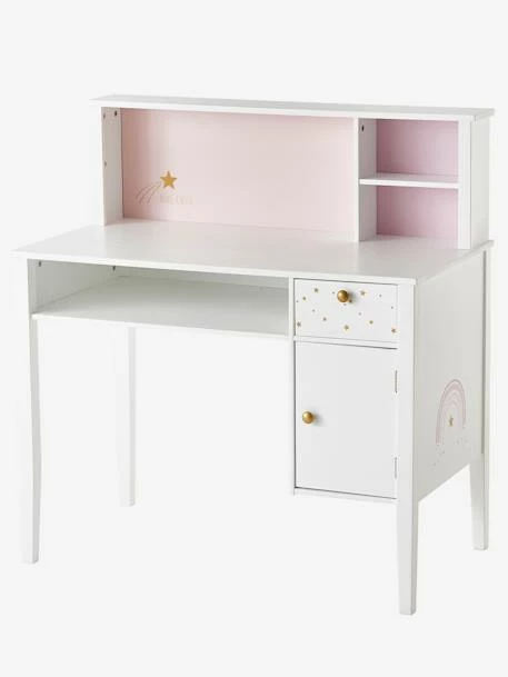 Bureau Enfant MAKE A WISH Blanc Clair Uni Avec Decor - Vertbaudet 4 Bureau Enfant MAKE A WISH Blanc Clair Uni Avec Decor - Vertbaudet – Image 2