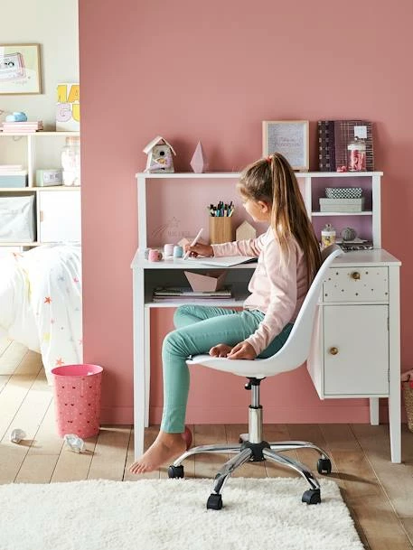 Bureau Enfant MAKE A WISH Blanc Clair Uni Avec Decor - Vertbaudet 6 Bureau Enfant MAKE A WISH Blanc Clair Uni Avec Decor - Vertbaudet – Image 4