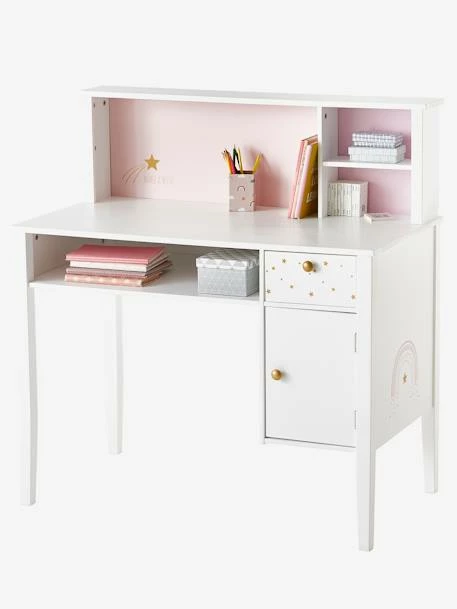 Bureau Enfant MAKE A WISH Blanc Clair Uni Avec Decor - Vertbaudet 3 Bureau Enfant MAKE A WISH Blanc Clair Uni Avec Decor - Vertbaudet