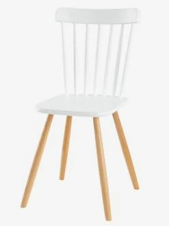 Chaise Enfant Basic, Assise H 45 Cm Blanc/bois - Vertbaudet