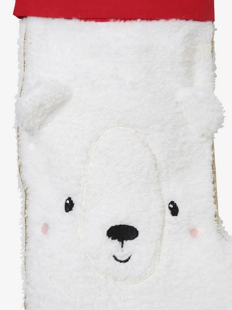 Chaussette De Noël Ours En Bouclette Personnalisable Blanc - Vertbaudet 4 Chaussette De Noël Ours En Bouclette Personnalisable Blanc - Vertbaudet – Image 2