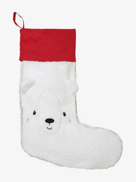 Chaussette De Noël Ours En Bouclette Personnalisable Blanc - Vertbaudet 5 Chaussette De Noël Ours En Bouclette Personnalisable Blanc - Vertbaudet – Image 3