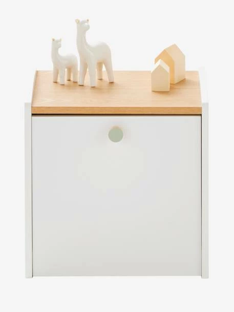 Chevet Avec Bac à Roulettes LIGNE CONFETTI Blanc - Vertbaudet 5 Chevet Avec Bac à Roulettes LIGNE CONFETTI Blanc - Vertbaudet – Image 3