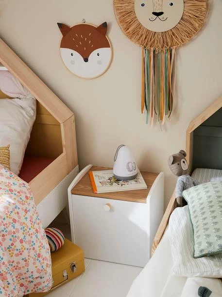 Chevet Avec Bac à Roulettes LIGNE CONFETTI Blanc - Vertbaudet 6 Chevet Avec Bac à Roulettes LIGNE CONFETTI Blanc - Vertbaudet – Image 4