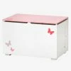 Coffre à Jouets LIGNE ENVOLEE Blanc/rose - Vertbaudet -Philips Shop coffre a jouets ligne envolee