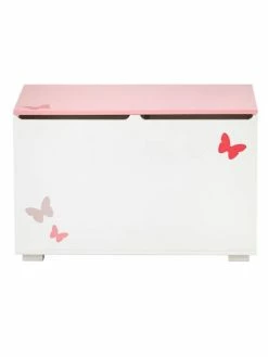 Coffre à Jouets LIGNE ENVOLEE Blanc/rose - Vertbaudet -Philips Shop coffre a jouets ligne envolee 2