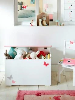 Coffre à Jouets LIGNE ENVOLEE Blanc/rose - Vertbaudet -Philips Shop coffre a jouets ligne envolee 3