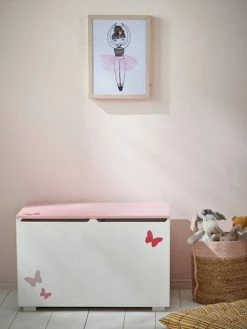 Coffre à Jouets LIGNE ENVOLEE Blanc/rose - Vertbaudet -Philips Shop coffre a jouets ligne envolee 4