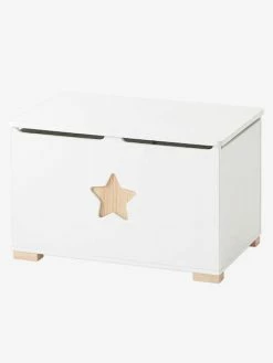 Coffre à Jouets LIGNE GRANDE OURSE Blanc / Bois - Vertbaudet