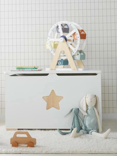 Coffre à Jouets LIGNE GRANDE OURSE Blanc / Bois - Vertbaudet 6 Coffre à Jouets LIGNE GRANDE OURSE Blanc / Bois - Vertbaudet – Image 4