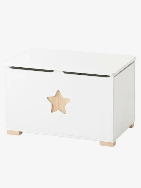 Coffre à Jouets LIGNE GRANDE OURSE Blanc / Bois - Vertbaudet 3 Coffre à Jouets LIGNE GRANDE OURSE Blanc / Bois - Vertbaudet