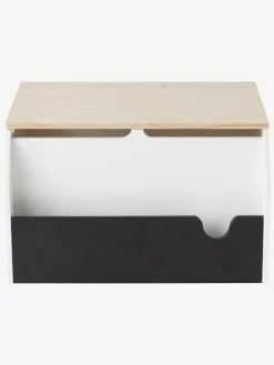 Coffre à Livres Et Jouets LIGNE SCHOOL Blanc - Bois - Ardoise - Vertbaudet -Philips Shop coffre a livres et jouets ligne school 4