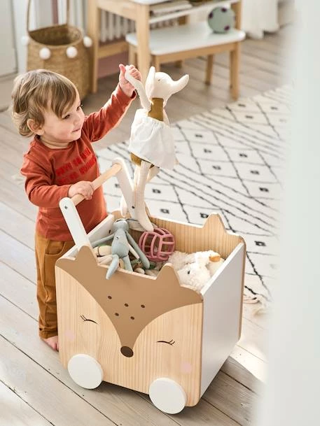 Coffre à Roulettes Biche Blanc - Bois - Vertbaudet 6 Coffre à Roulettes Biche Blanc - Bois - Vertbaudet – Image 4