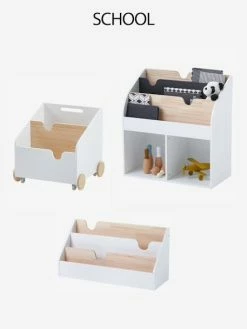 Coffre Bibliothèque à Roulettes LIGNE SCHOOL Blanc - Vertbaudet -Philips Shop coffre bibliotheque a roulettes ligne school 5