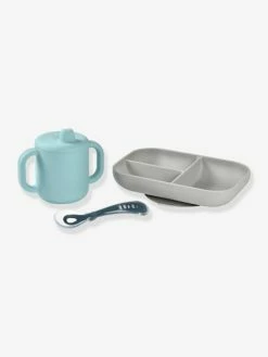 Coffret D’apprentissage 3 Pièces BEABA En Silicone Rose - Beaba -Philips Shop coffret dapprentissage 3 pieces beaba en silicone 3