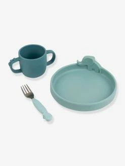 Coffret Repas 3 Pièces DONE BY DEER Peekaboo Deer Friends En Silicone Bleu - Done By Deer -Philips Shop coffret repas 3 pieces done by deer peekaboo deer friends en silicone 4