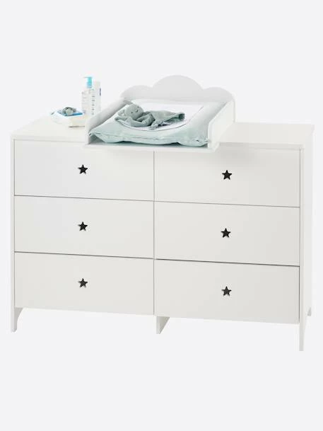 Commode 6 Tiroirs LIGNE SIRIUS Blanc Clair Uni - Vertbaudet 4 Commode 6 Tiroirs LIGNE SIRIUS Blanc Clair Uni - Vertbaudet – Image 2