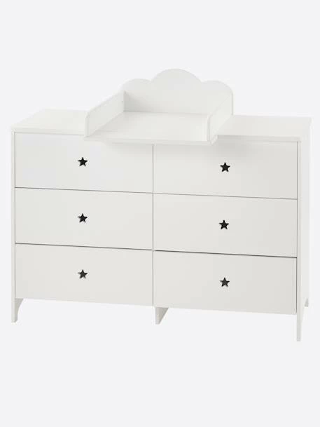 Commode 6 Tiroirs LIGNE SIRIUS Blanc Clair Uni - Vertbaudet 5 Commode 6 Tiroirs LIGNE SIRIUS Blanc Clair Uni - Vertbaudet – Image 3