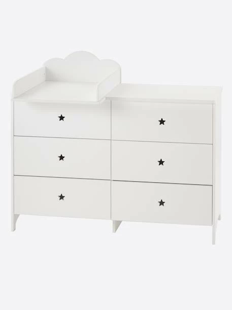Commode 6 Tiroirs LIGNE SIRIUS Blanc Clair Uni - Vertbaudet 6 Commode 6 Tiroirs LIGNE SIRIUS Blanc Clair Uni - Vertbaudet – Image 4