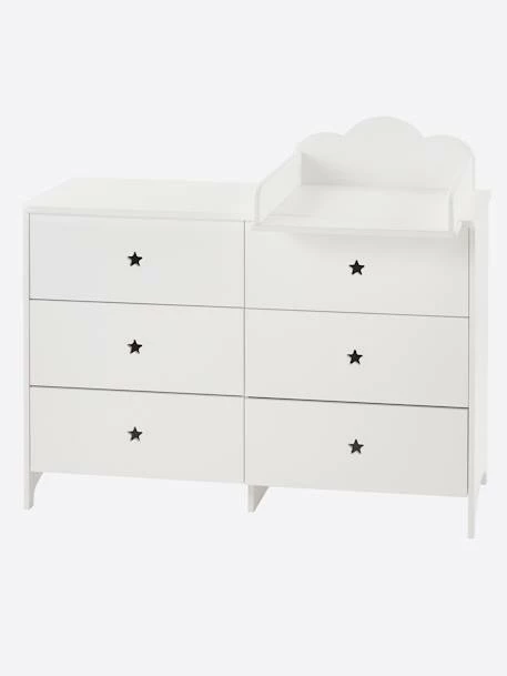Commode 6 Tiroirs LIGNE SIRIUS Blanc Clair Uni - Vertbaudet 7 Commode 6 Tiroirs LIGNE SIRIUS Blanc Clair Uni - Vertbaudet – Image 5