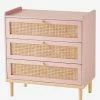 Commode En Cannage LIGNE POÉSIE Rose - Vertbaudet -Philips Shop commode en cannage ligne poesie