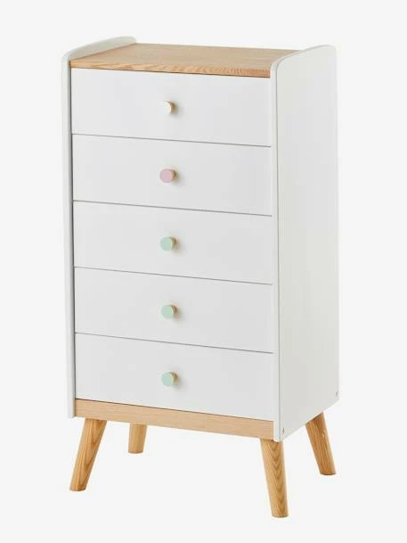 Commode Semainier Avec Poignées Personnalisables LIGNE CONFETTI Blanc - Vertbaudet 4 Commode Semainier Avec Poignées Personnalisables LIGNE CONFETTI Blanc - Vertbaudet – Image 2