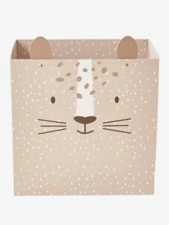 Corbeille En Carton Pliable Tigre Beige - Vertbaudet