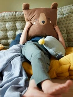 Coussin Carré Ourson Brun - Vertbaudet -Philips Shop coussin carre ourson 5