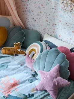 Coussin Coquillage SOUS L'OCÉAN Bleu / Gris - Vertbaudet -Philips Shop coussin coquillage sous locean 2
