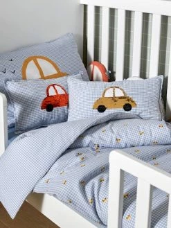 Coussin En Seersucker à Sequins Réversibles EN VOITURE SIMON Bleu - Vertbaudet -Philips Shop coussin en seersucker a sequins reversibles en voiture simon 3