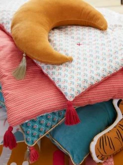 Coussin Lune En Velours EDEN INDIA Ocre - Vertbaudet -Philips Shop coussin lune en velours eden india 1