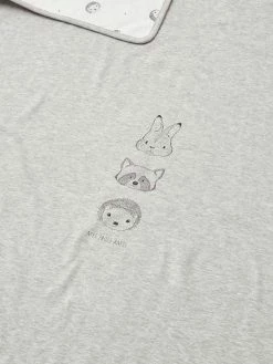 Couverture Bébé En Maille Jersey Coton Bio* MINI COMPAGNIE écru / Gris Chiné - Vertbaudet -Philips Shop couverture bebe en maille jersey coton bio mini compagnie 3