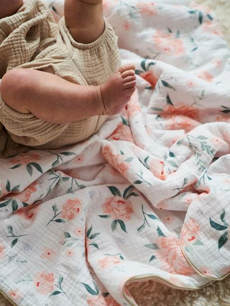 Couverture Bébé Jersey/gaze De Coton EAU DE ROSE Rose - Vertbaudet 5 Couverture Bébé Jersey/gaze De Coton EAU DE ROSE Rose - Vertbaudet – Image 3